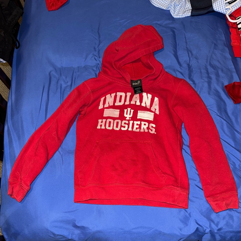 Red Indiana Hoosiers Hoodie Kids Small